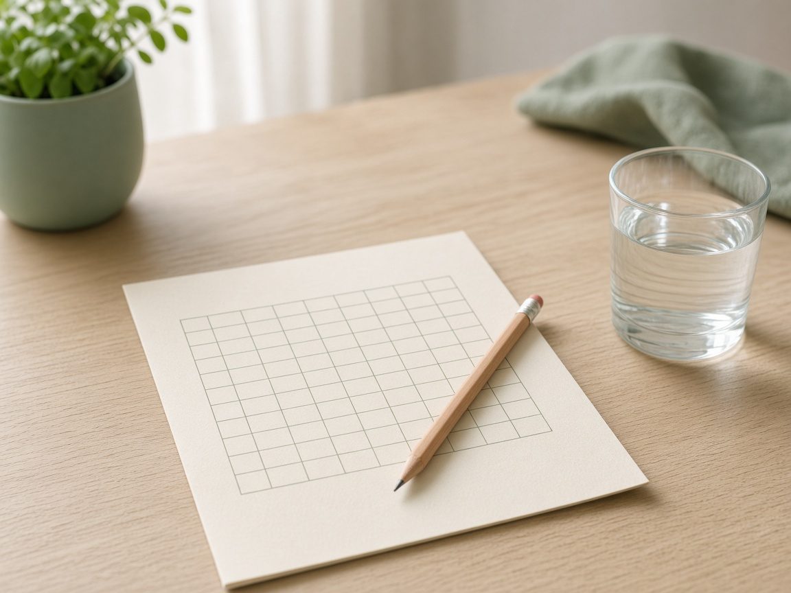 Sleep diary on a desk