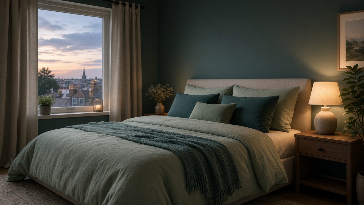 Quiet bedroom prepared for rest